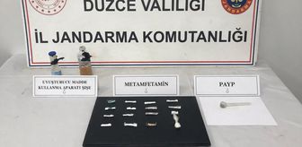 Düzce'de aracında sentetik uyuşturucu ele geçirilen zanlı gözaltına alındı