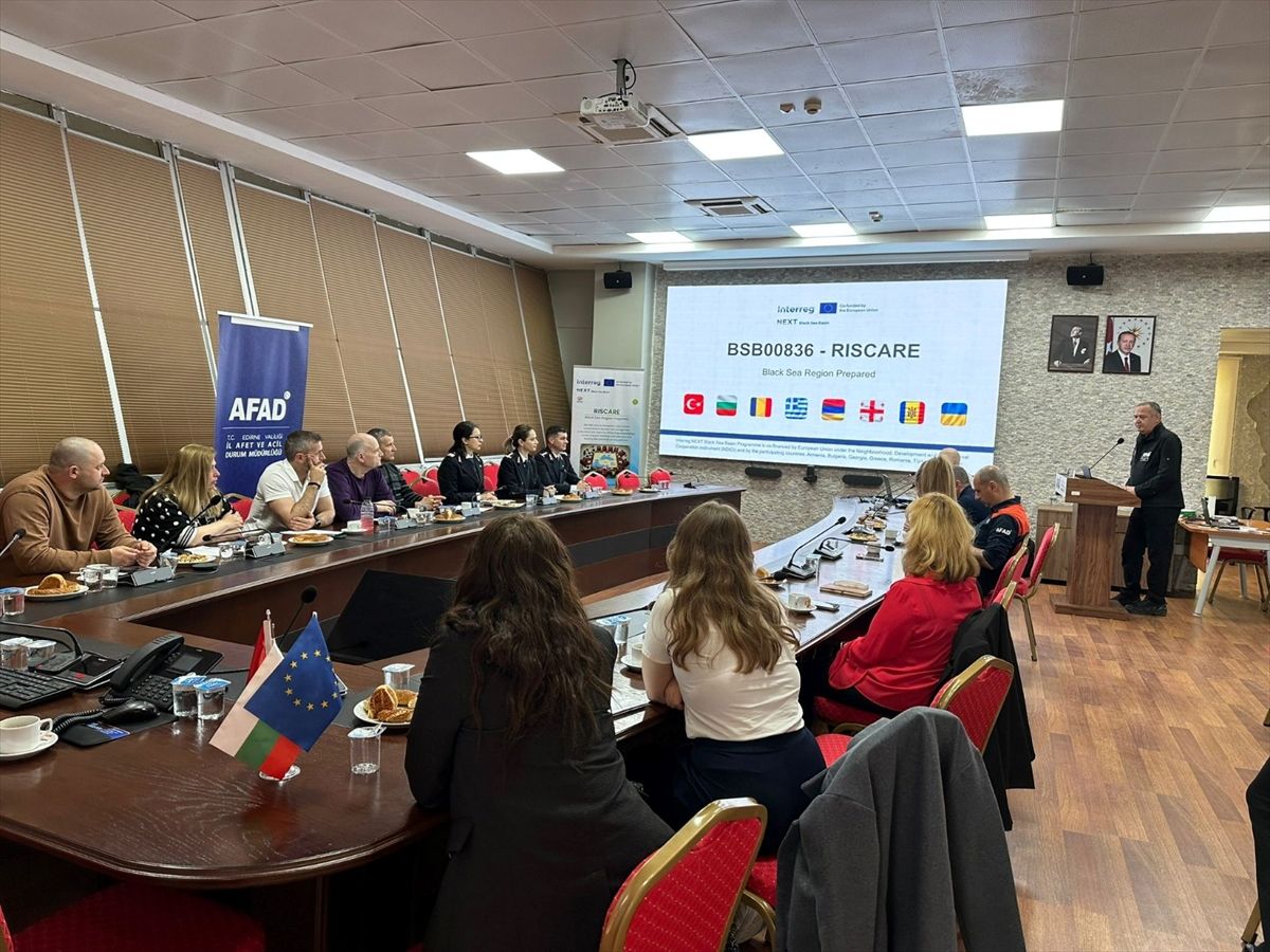 Edirne'de RISCARE Projesi kapsamında Afet Koordinasyon Toplantısı gerçekleştirildi