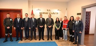 Edirne Göç İdaresi Müdürlüğü personelinden Vali Sezer'e ziyaret