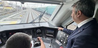 Edirne Valisi Sezer, hızlı trenin test sürüşüne katıldı