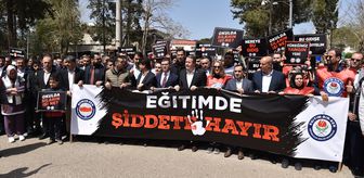 Eğitim-Bir-Sen Genel Başkanı Yalçın ve sendika üyeleri, Siverek'teki okula saldırıyı kınadı