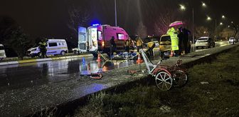 Erzincan'da taksiyle çarpışan bisikletin sürücüsü öldü