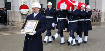 Erzurum'da hayatını kaybeden polis memuru Çalar, son yolculuğuna uğurlandı