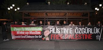 Erzurum'da İsrail'in Küresel Sumud Filosu'na saldırısı protesto edildi