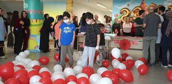 Erzurum Şehir Hastanesi'nde tedavi gören çocuklara '23 Nisan' eğlencesi yapıldı