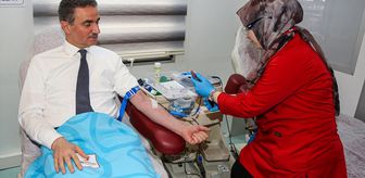 Erzurum Valisi Baruş, kan bağışı yapıp herkesi Türk Kızılay'ın kampanyasına davet etti