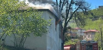 Espiye'de müstakil evde çıkan yangında hasar oluştu