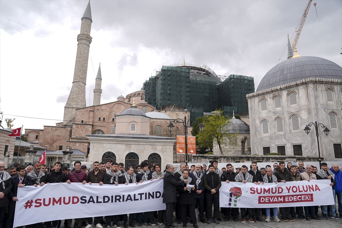Filistin'e Destek Platformu, İsrail'in Küresel Sumud Filosu'na saldırısını protesto etti