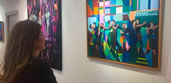 Filiz Ural'ın 'Notalardan Tuvalime Yansıyan İz Düşümler' resim sergisi, Doku Sanat Galerisi'nde sanatseverlerle buluştu