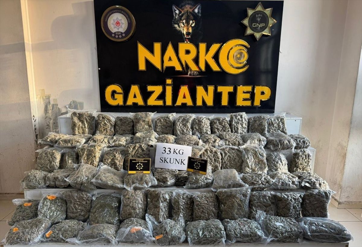 Gaziantep'te düzenlenen uyuşturucu operasyonunda 1 zanlı tutuklandı