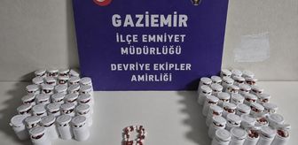Gaziemir'de çantasında uyuşturucu ele geçirilen şüpheli gözaltına alındı