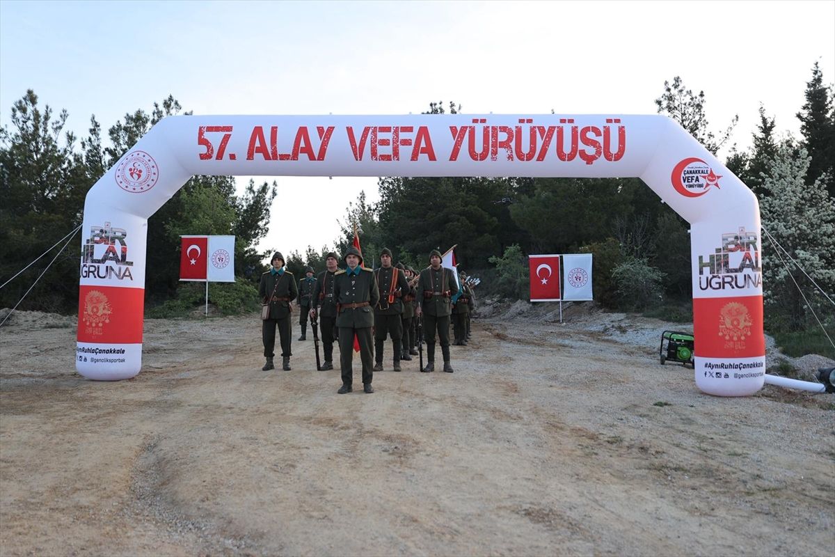 Gelibolu Yarımadası'nda 57. Alay Vefa Yürüyüşü başladı