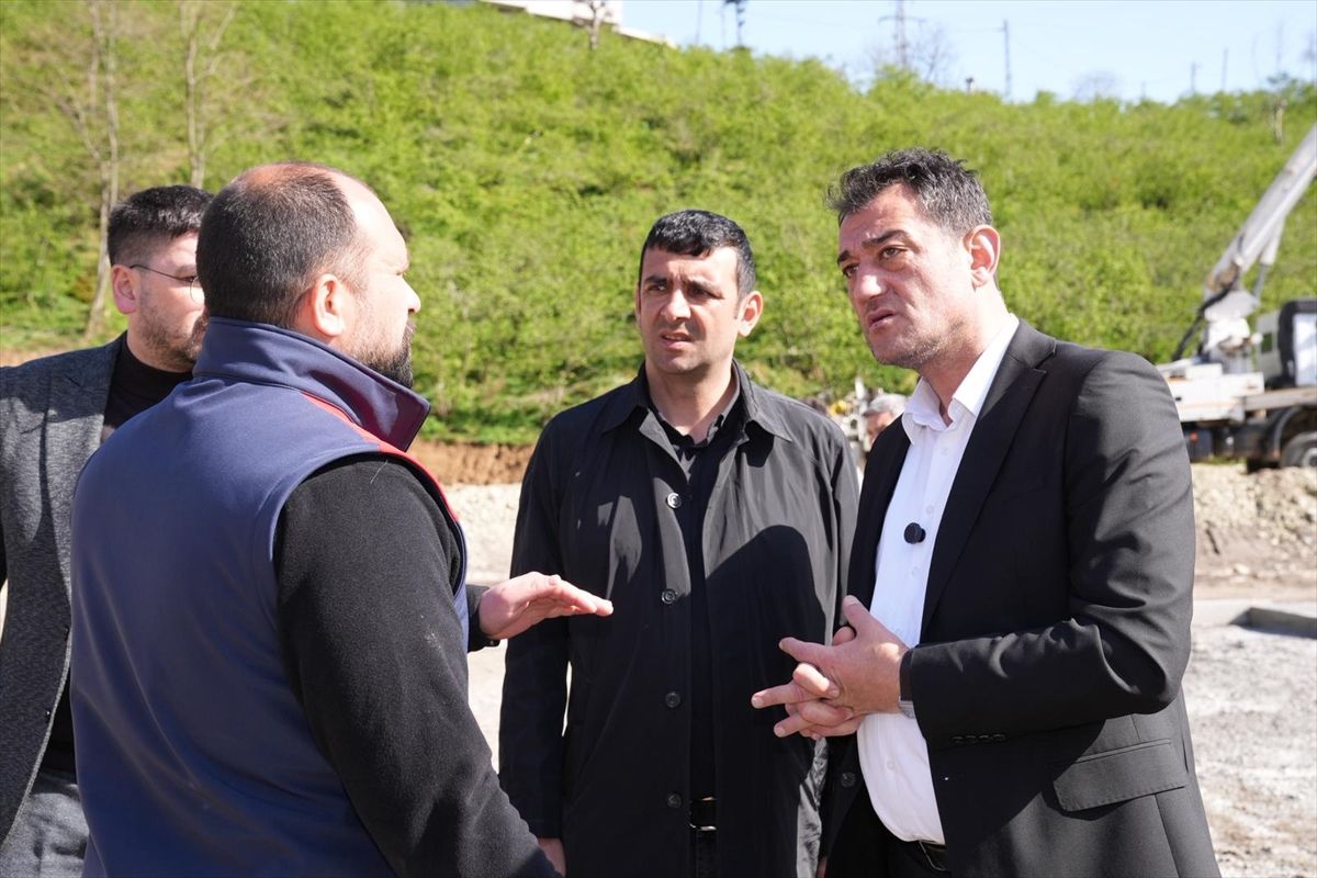 Giresun Belediye Başkanı Köse, yapımı devam eden canlı hayvan pazarı alanını inceledi