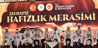 Giresun'da hafızlık eğitimini tamamlayan 224 öğrenci icazet aldı