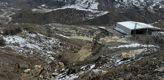 Hakkari'de heyelan nedeniyle entegre katı atık tesisi zarar gördü