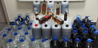 Hatay'da 410 litre kaçak içki ele geçirilen marketin sahibi gözaltına alındı