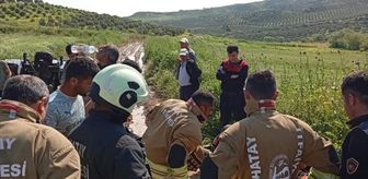 Hatay'da devrilen traktörün altında kalan sürücü yaralandı