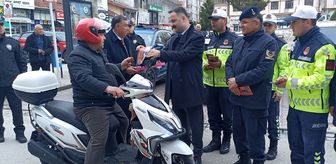 Havza'da Trafik Haftası kapsamında bilgilendirme ve broşür dağıtımı yapıldı