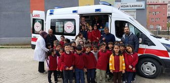 Hizan'da öğrencilere ambulans tanıtıldı