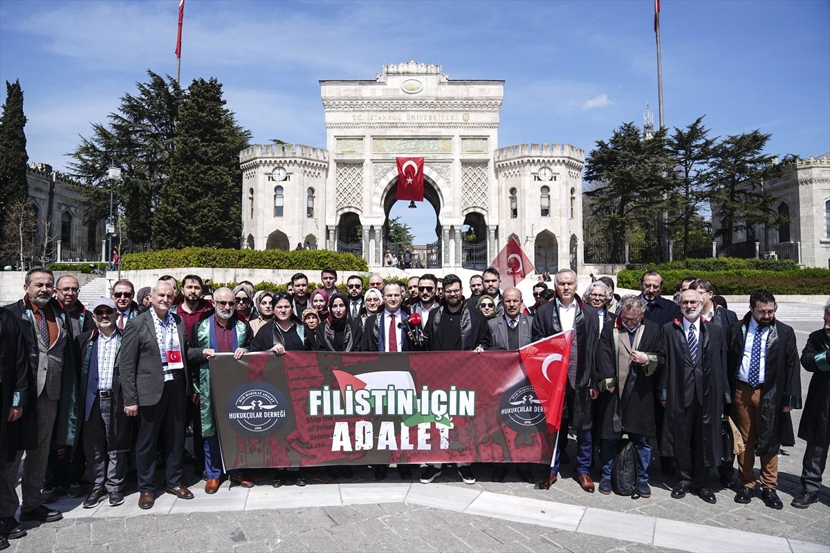 Hukukçular Derneği, İsrail'in Filistinli esirlere yönelik idam yasasını İstanbul'da protesto etti