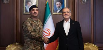 İran Cumhurbaşkanı, ABD'nin mesajını iletmek üzere Tahran'a gelen Pakistan Genelkurmay Başkanı ile görüştü