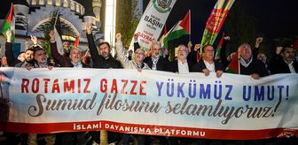 İsrail'in Küresel Sumud Filosu'na saldırısı İstanbul'da kınandı