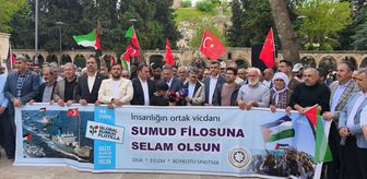İsrail'in Küresel Sumud Filosu'na saldırısı Kahramanmaraş, Şanlıurfa ve Kilis'te protesto edildi