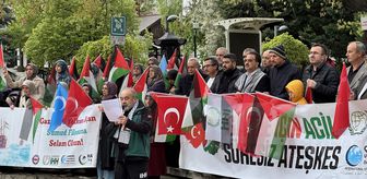 İsrail'in Küresel Sumud Filosu'na saldırısı Çankırı'da protesto edildi