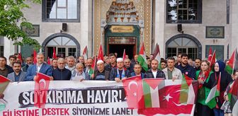 İsrail'in Küresel Sumud Filosu'na saldırısı Manisa'da protesto edildi