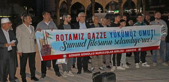 İsrail ordusunun Küresel Sumud Filosu'na saldırısı Amasya'da protesto edildi