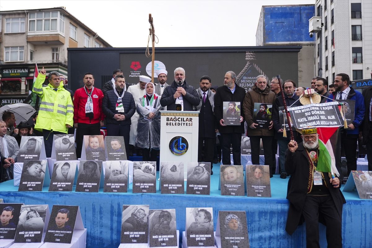 İstanbul'da İsrail'in Filistinli esirlere yönelik "idam yasası" protesto edildi