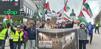 İsveç'te İsrail yüzlerce kişi tarafından protesto edildi