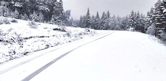 Karabük, Düzce ve Bolu'nun yüksek kesimlerinde kar yağışı etkili oldu