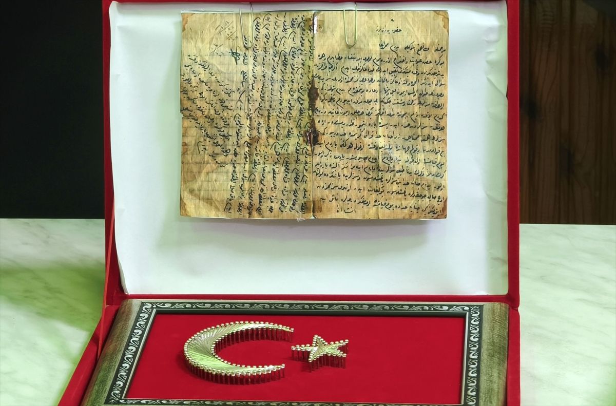 Karabük'te Çanakkale şehidinin babasına yazdığı son mektup sergilendi
