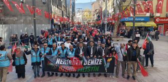 Karabük'te Filistin'e destek yürüyüşü düzenlendi