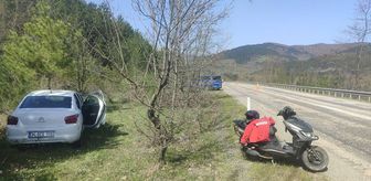 Karabük'te otomobille çarpışan motosikletin sürücüsü yaralandı