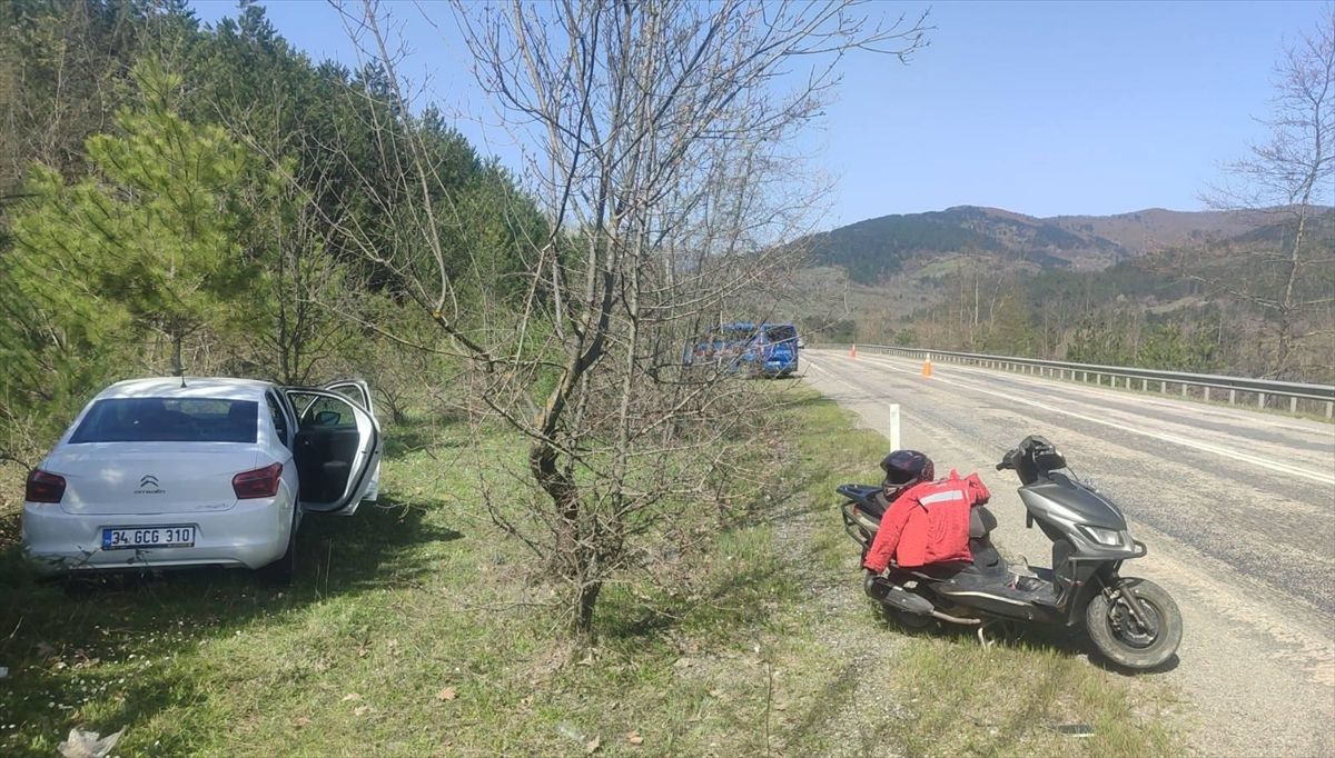 Karabük'te otomobille çarpışan motosikletin sürücüsü yaralandı