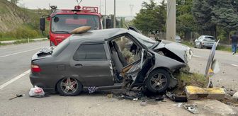Karabük'te refüje çarpan otomobildeki 1 kişi öldü, 3 kişi yaralandı