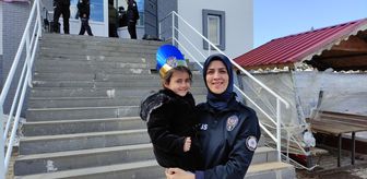 Karlıova'da öğrencilerden polislere ziyaret