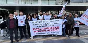 Karşıyaka Belediyesinde görevli memurlar 'Emek Nöbeti'ne başladı