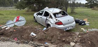 Kastamonu'da devrilen otomobildeki yaşlı çift yaralandı