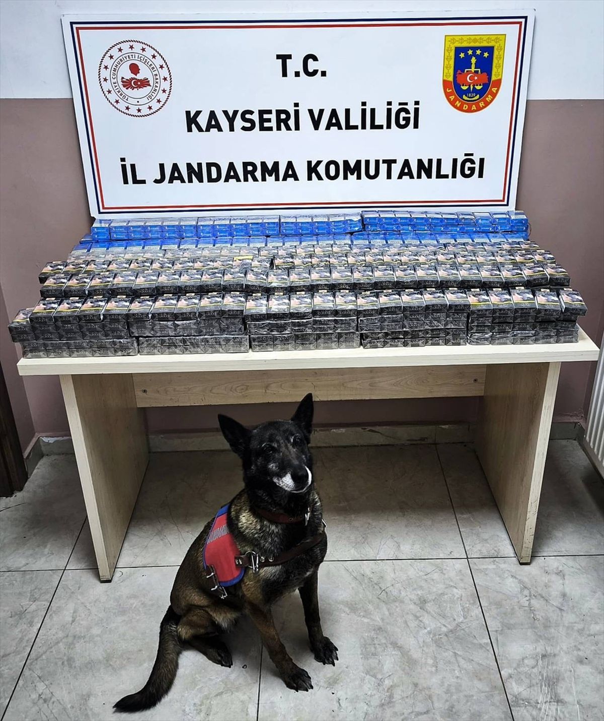 Kayseri'de 1008 paket bandrolsüz sigara ele geçirildi