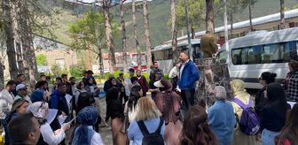 Keban'da Fırat Üniversitesi öğrencilerinden uygulamalı ders