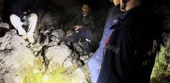 Konya'da dağlık alanda mahsur kalan kişi kurtarıldı