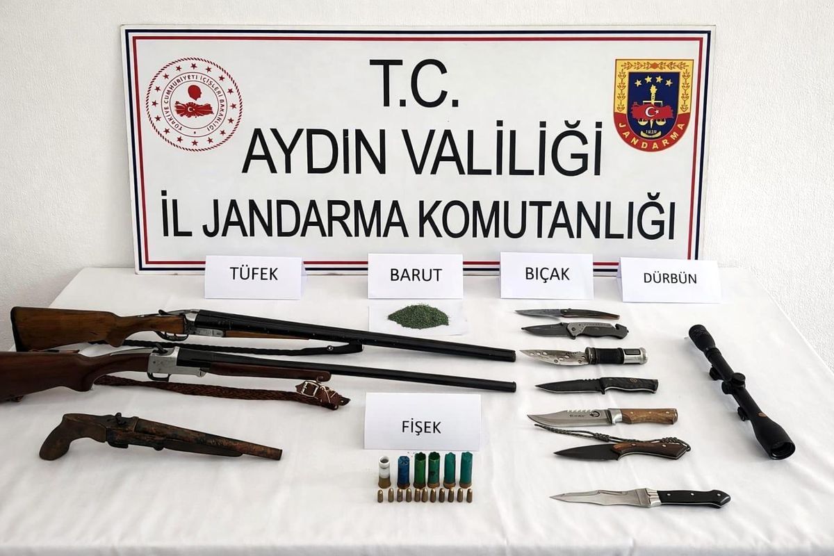 Köşk'te ruhsatsız silah ele geçirildi