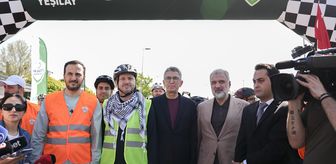 Küresel Sumud Filosu'na destek için pedallar İstanbul'da çevrildi