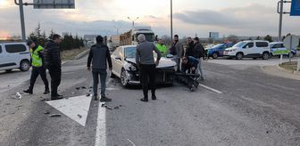 Kütahya'da iki otomobil çarpıştığı kazada 2 kişi yaralandı