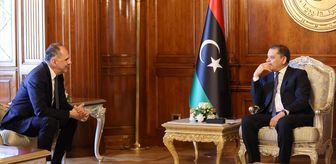 Libya Başbakanı Dibeybe, Yunanistan Dışişleri Bakanı Yerapetritis'i Trablus'ta kabul etti