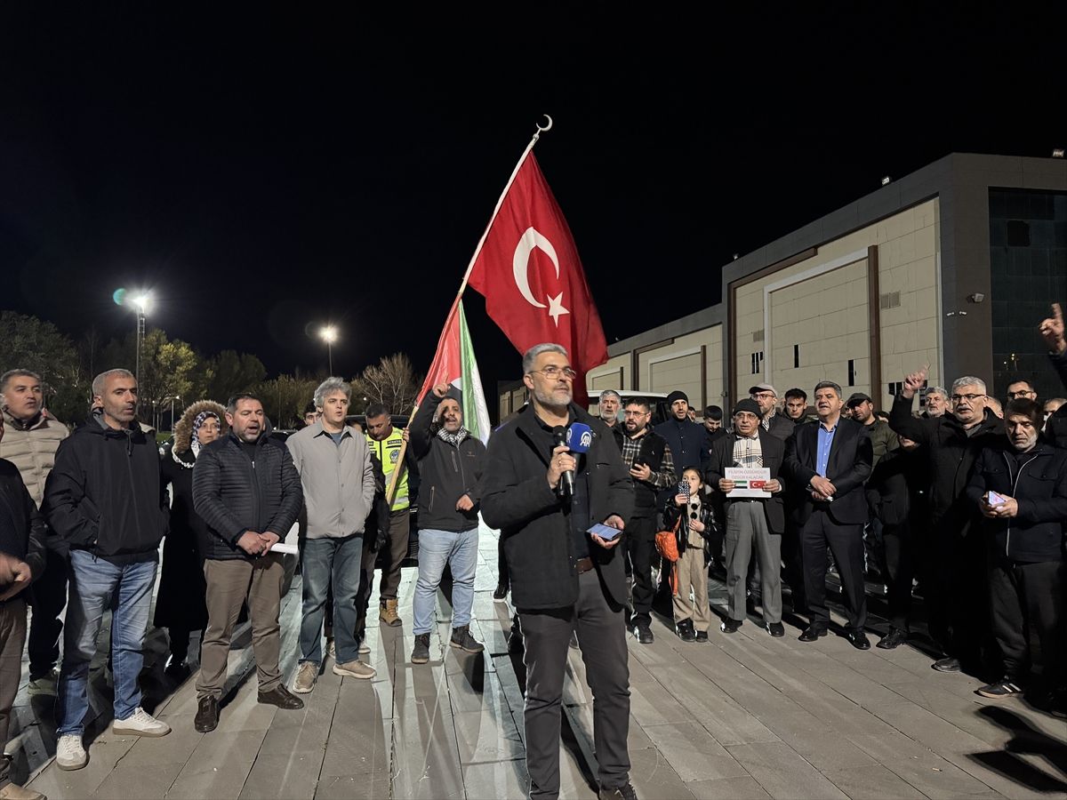 Malatya'da Filistin İçin Protesto