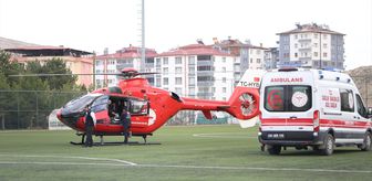 Malatya'da kalbi duran genç ambulans helikopterle hastaneye yetiştirildi